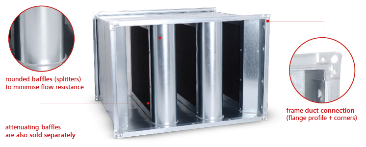 Ống gió tiêu âm & Silencer